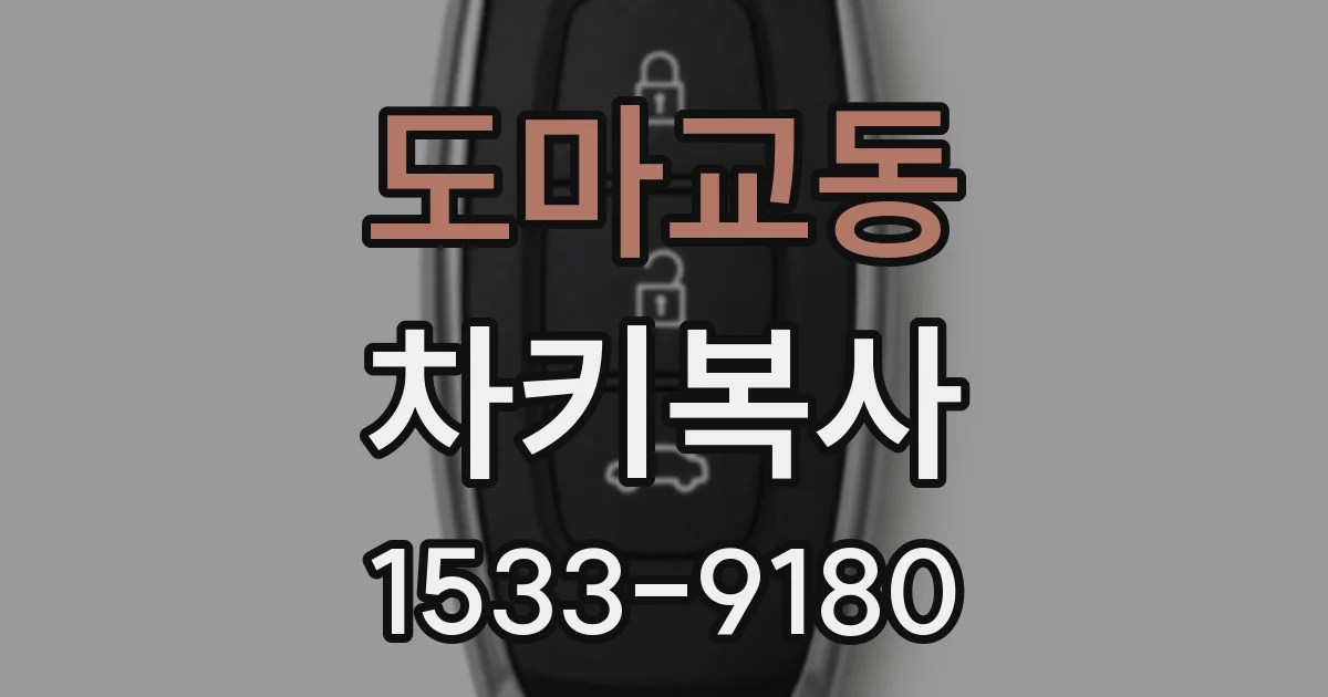 도마교동 차키복사