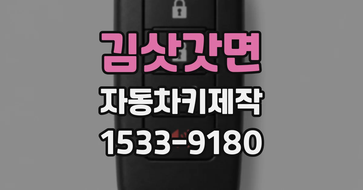 김삿갓면 자동차키제작