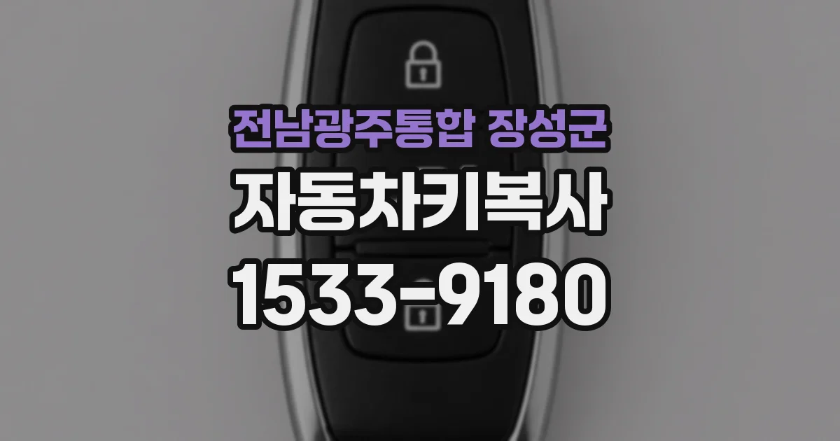 전남광주통합 장성군 자동차키복사
