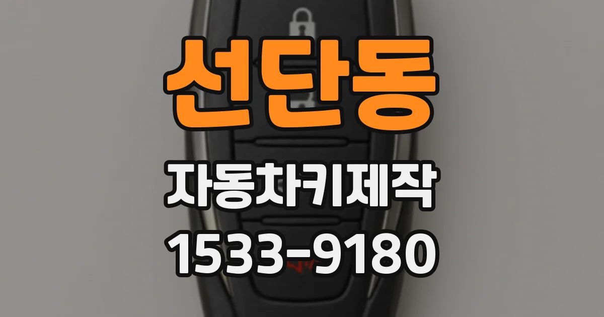 선단동 자동차키제작