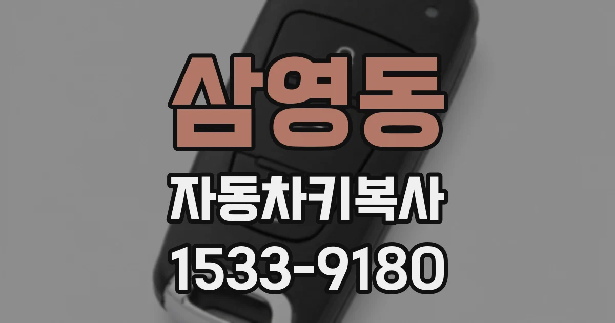 삼영동 자동차키복사