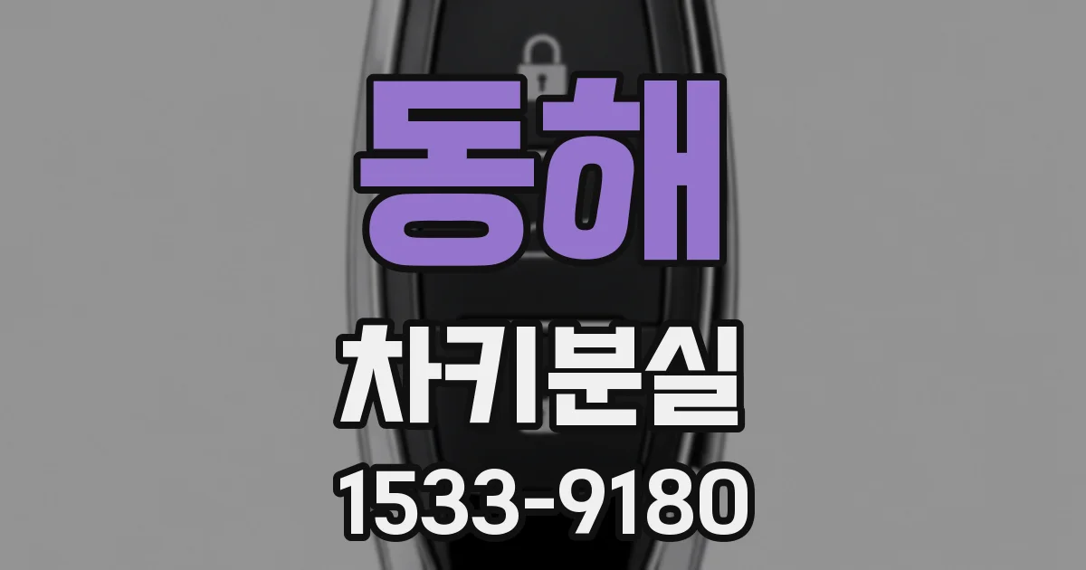 동해 차키분실