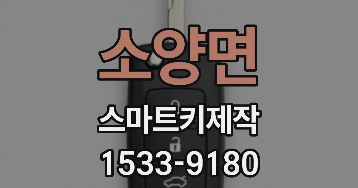 소양면 스마트키제작