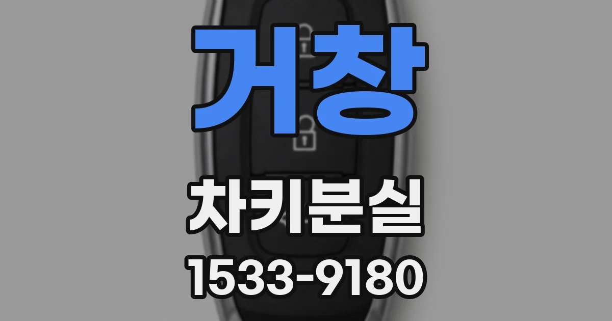 거창 차키분실
