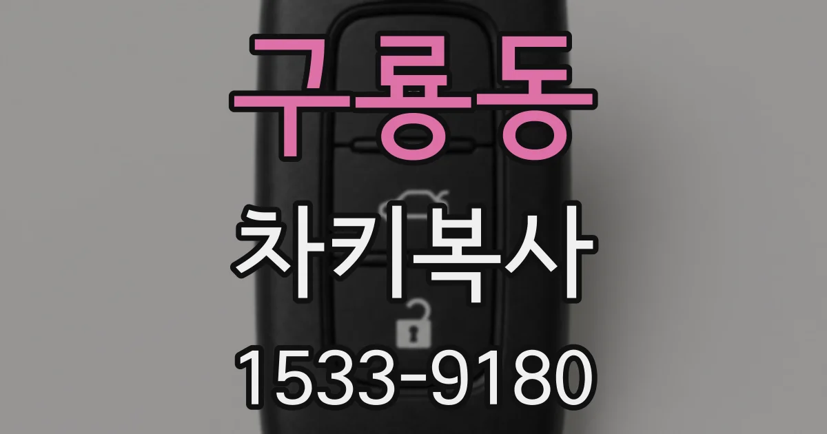 구룡동 차키복사