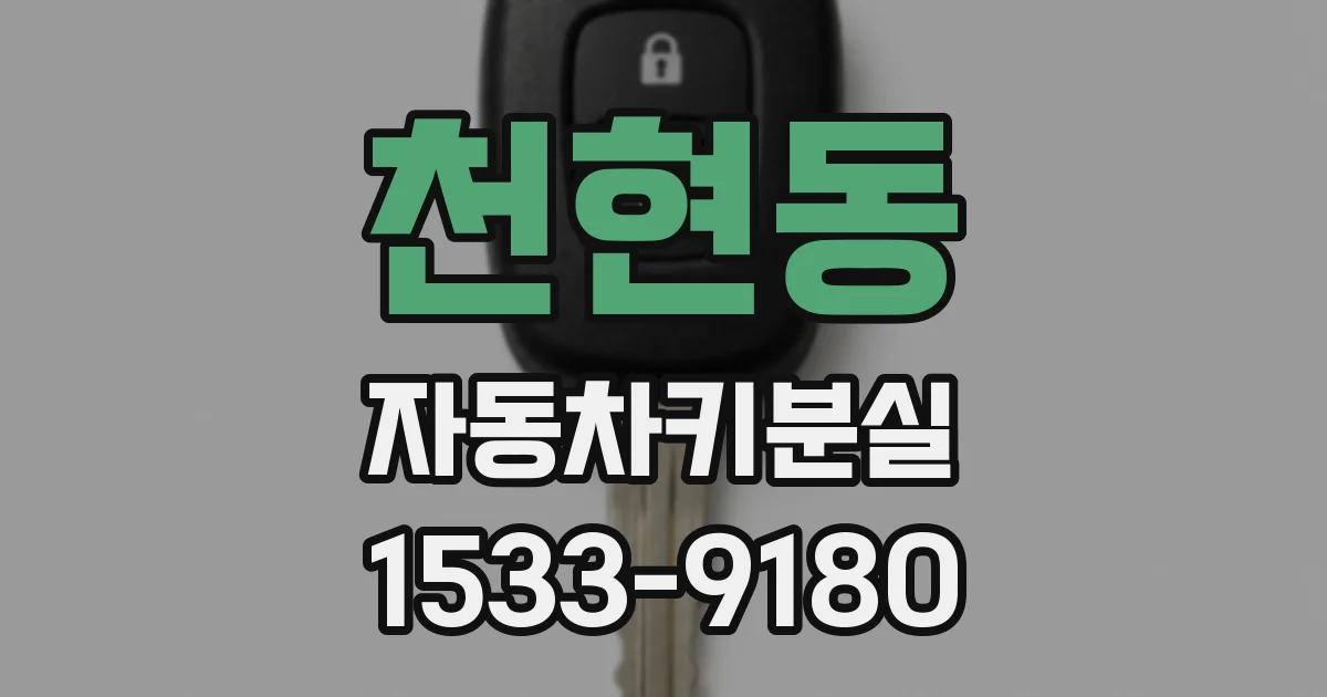 천현동 자동차키분실