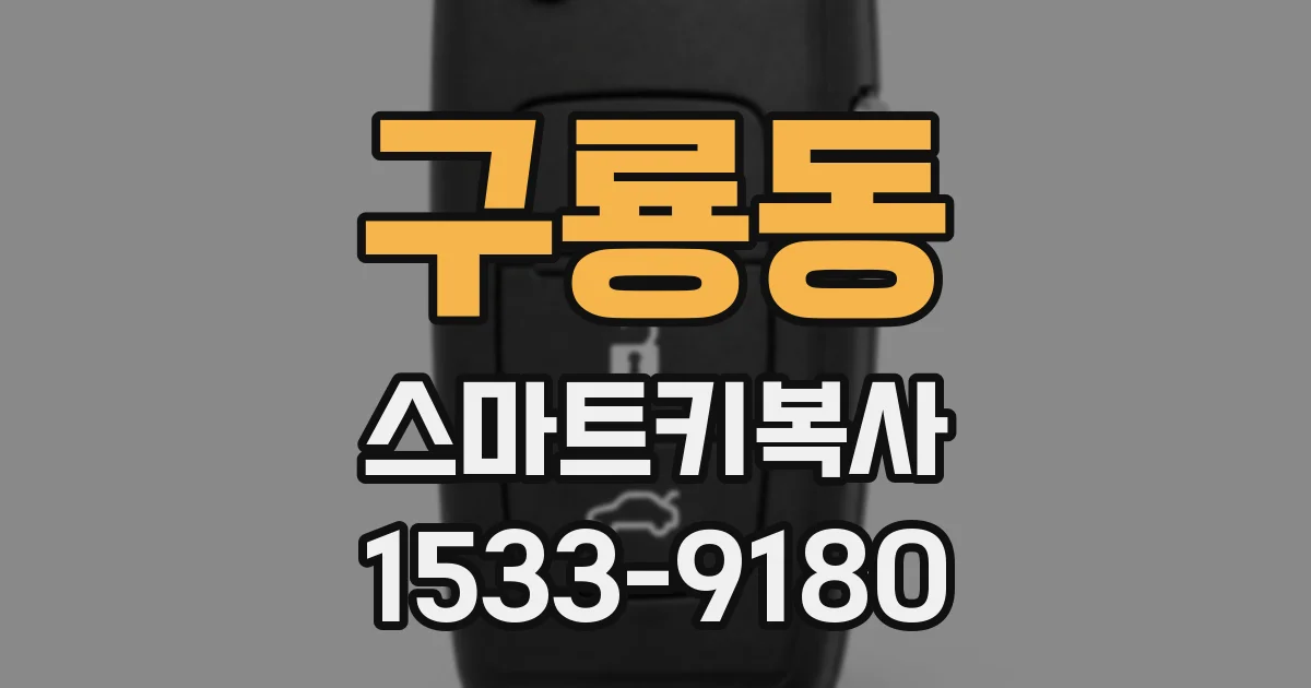 구룡동 스마트키복사