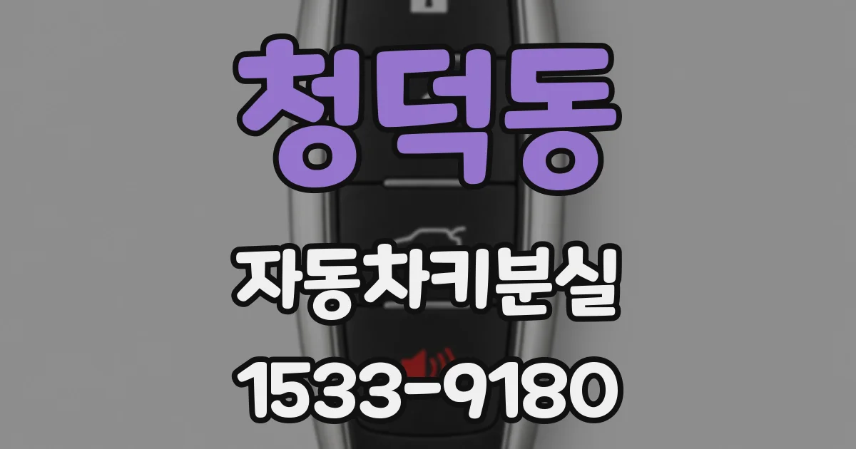 청덕동 자동차키분실