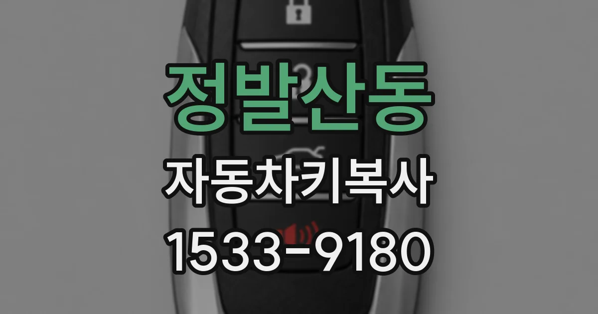 정발산동 자동차키복사