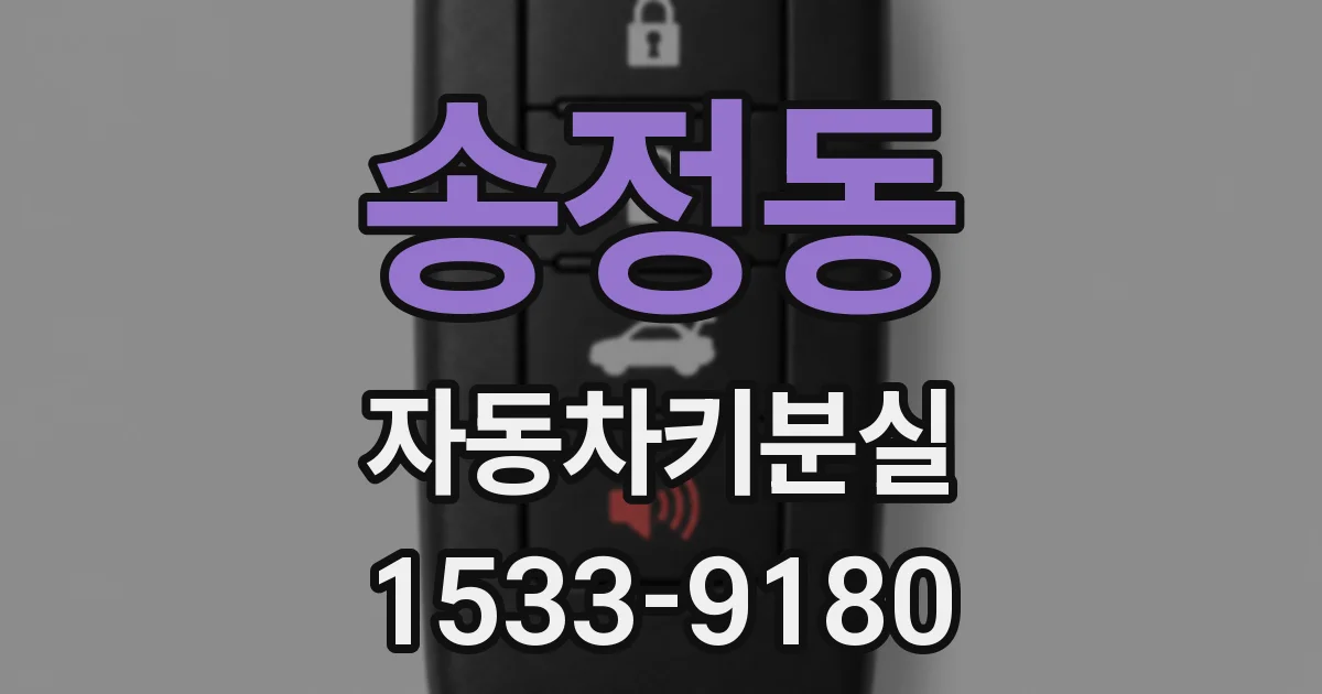 송정동 자동차키분실