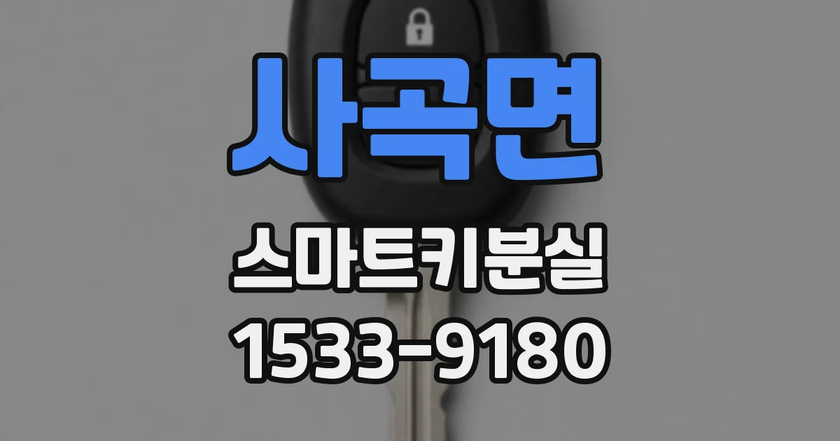 사곡면 스마트키분실
