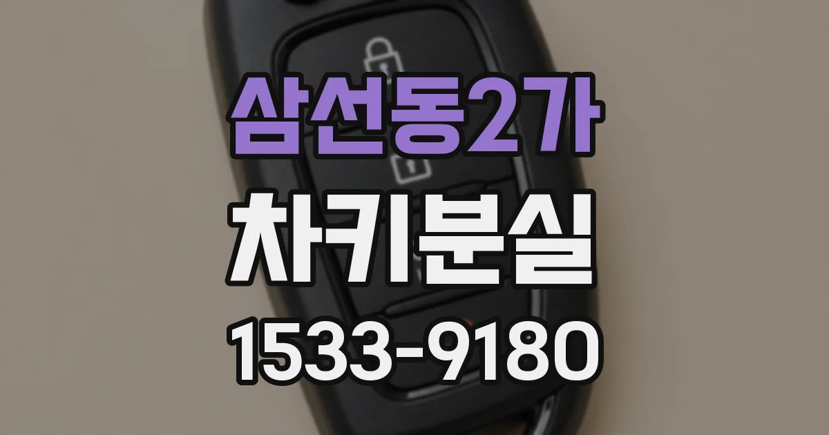 삼선동2가 차키분실