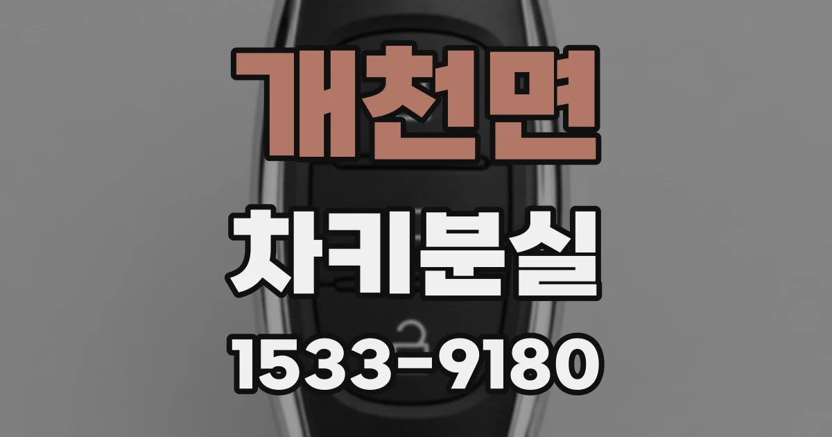 개천면 차키분실