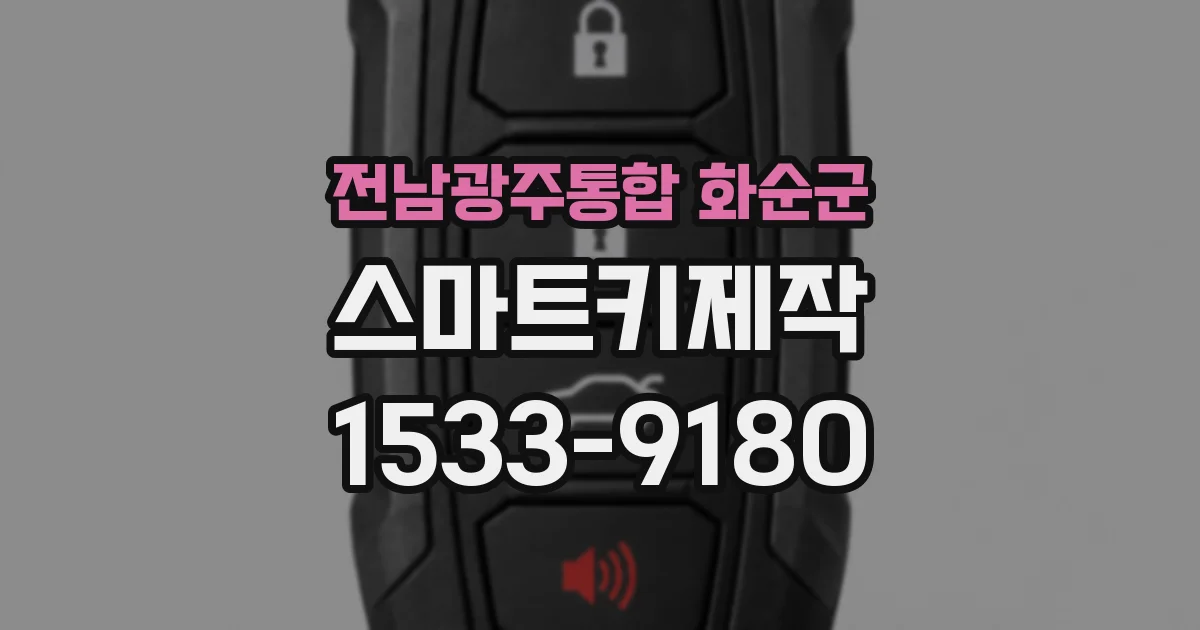 전남광주통합 화순군 스마트키제작
