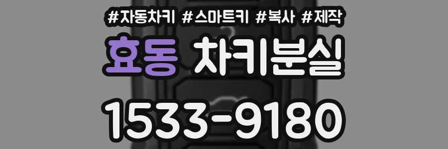 효동 차키분실