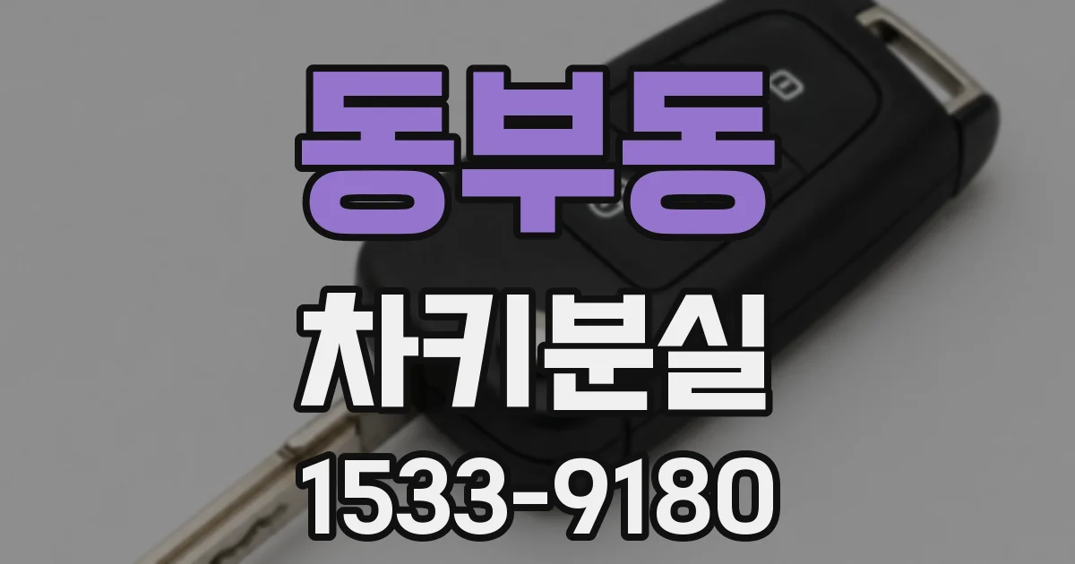 동부동 차키분실