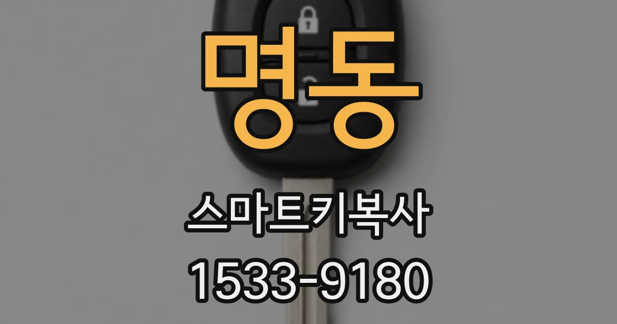 명동 스마트키복사