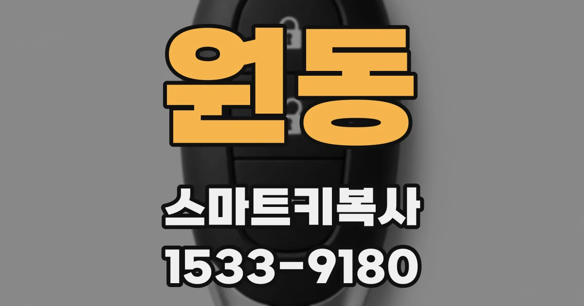원동 스마트키복사
