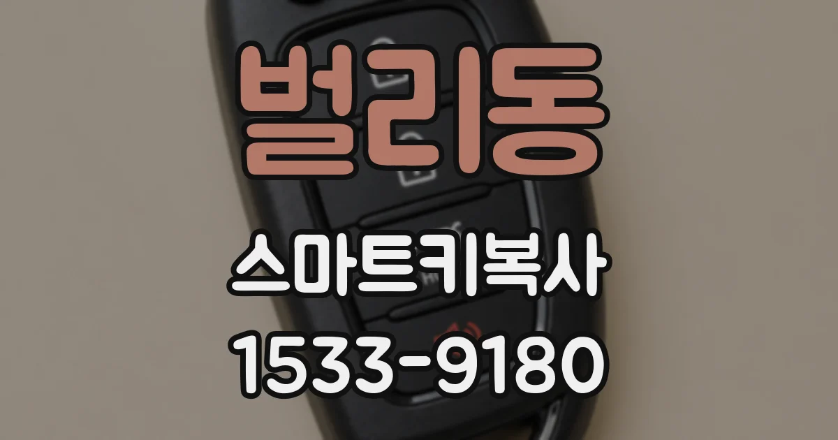 벌리동 스마트키복사