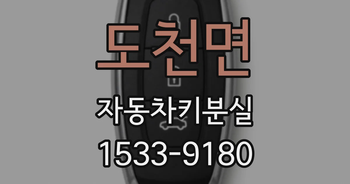 도천면 자동차키분실