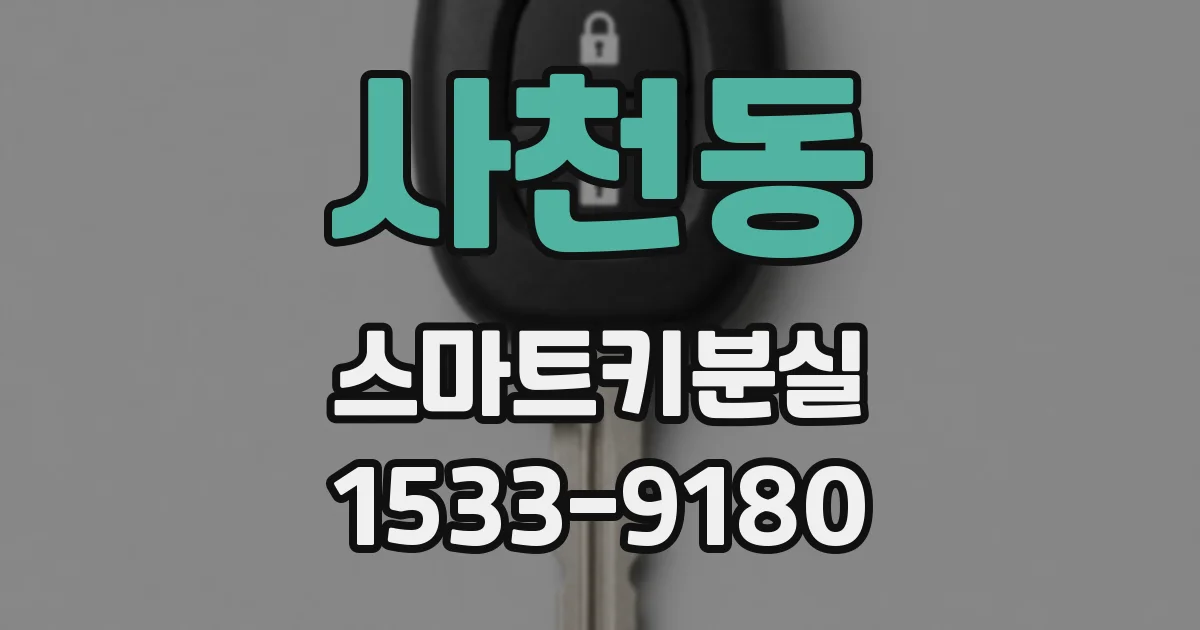사천동 스마트키분실