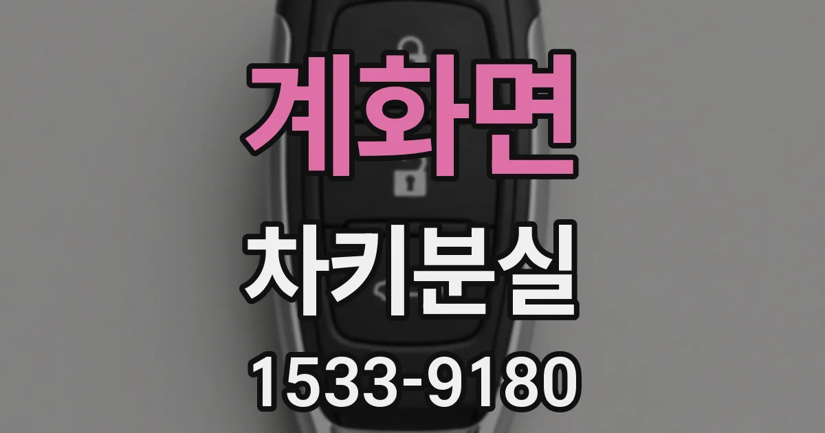 계화면 차키분실