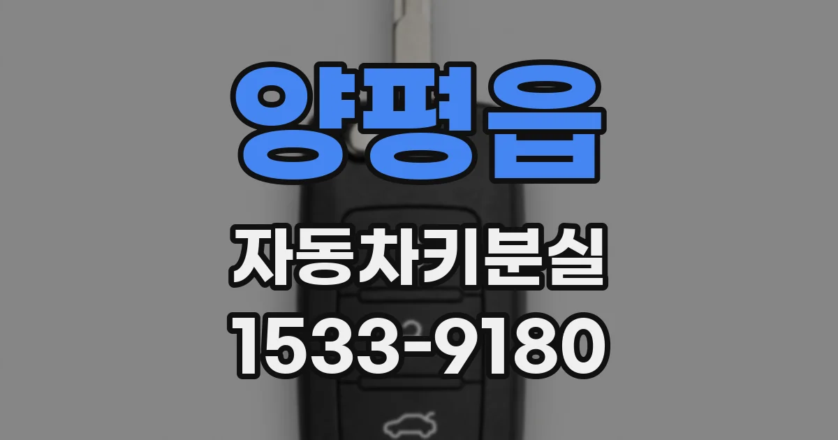 양평읍 자동차키분실