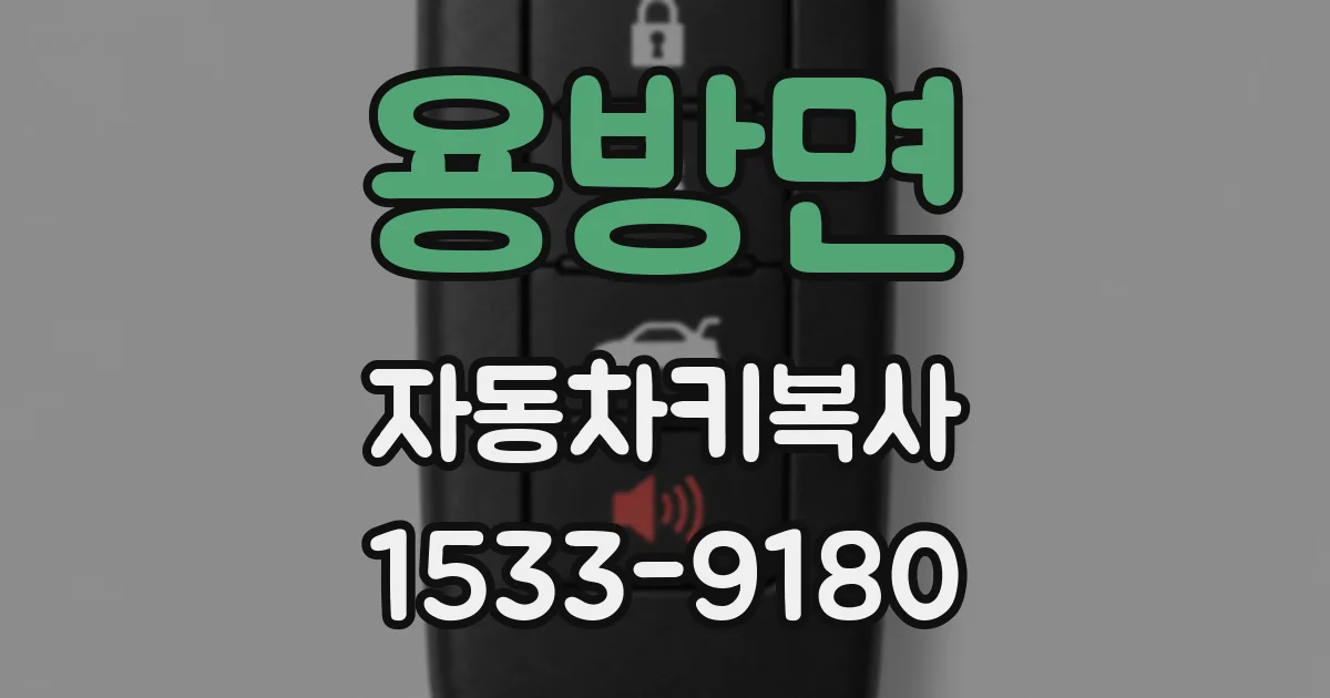 용방면 자동차키복사