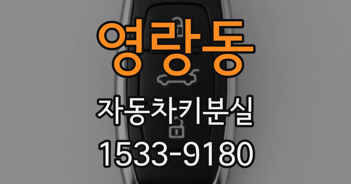 영랑동 자동차키분실