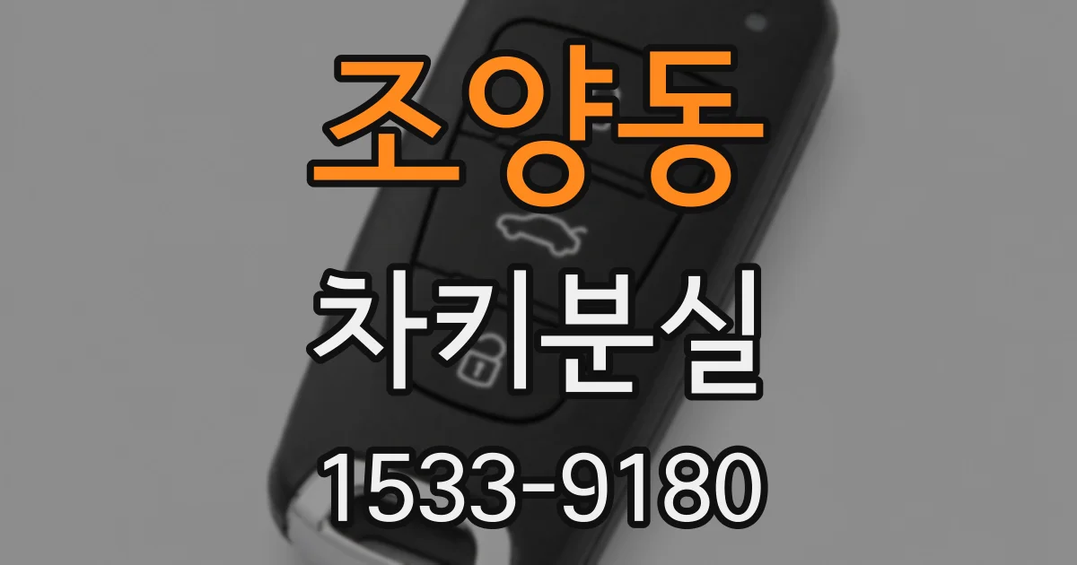 조양동 차키분실