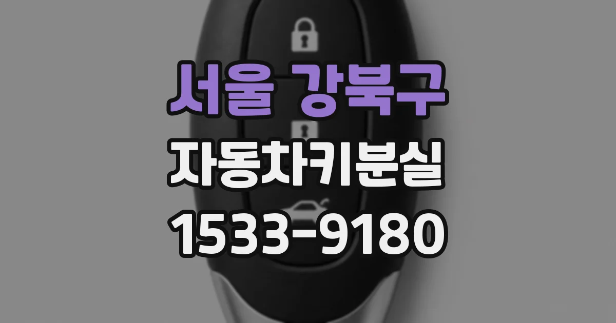 서울 강북구 자동차키분실