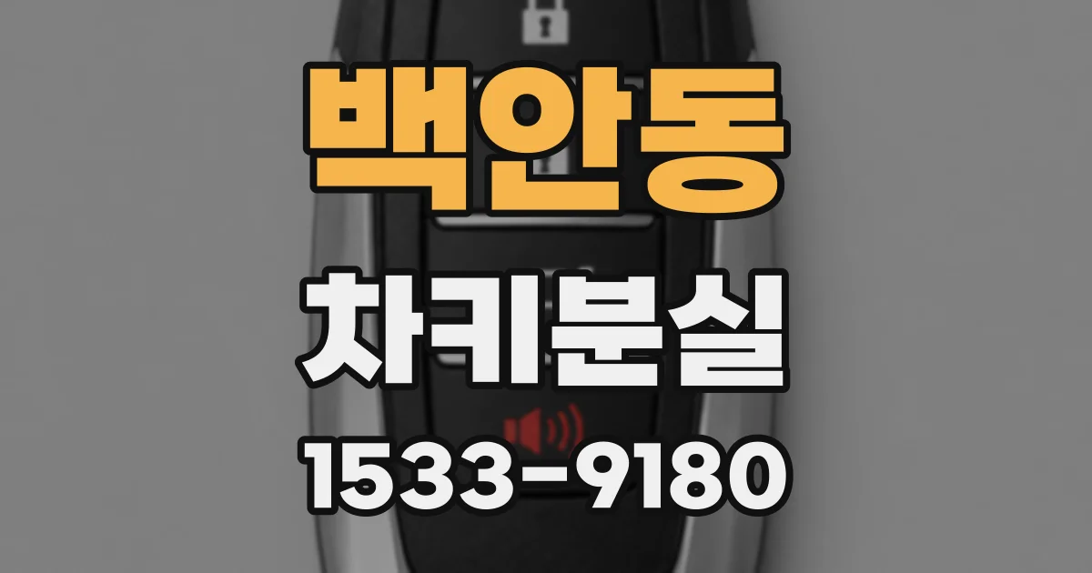 백안동 차키분실