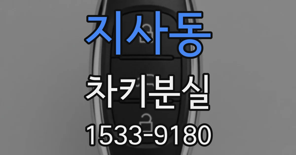 지사동 차키분실