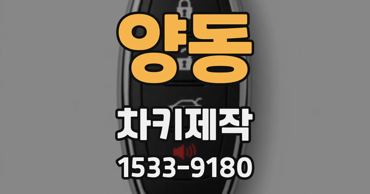 양동 차키제작
