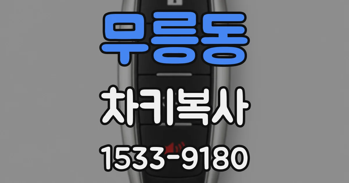 무릉동 차키복사