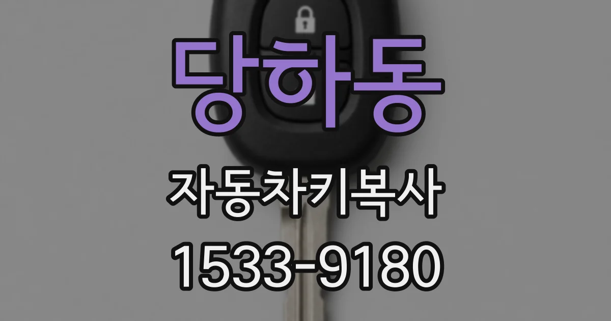 당하동 자동차키복사
