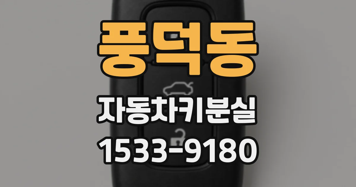 풍덕동 자동차키분실