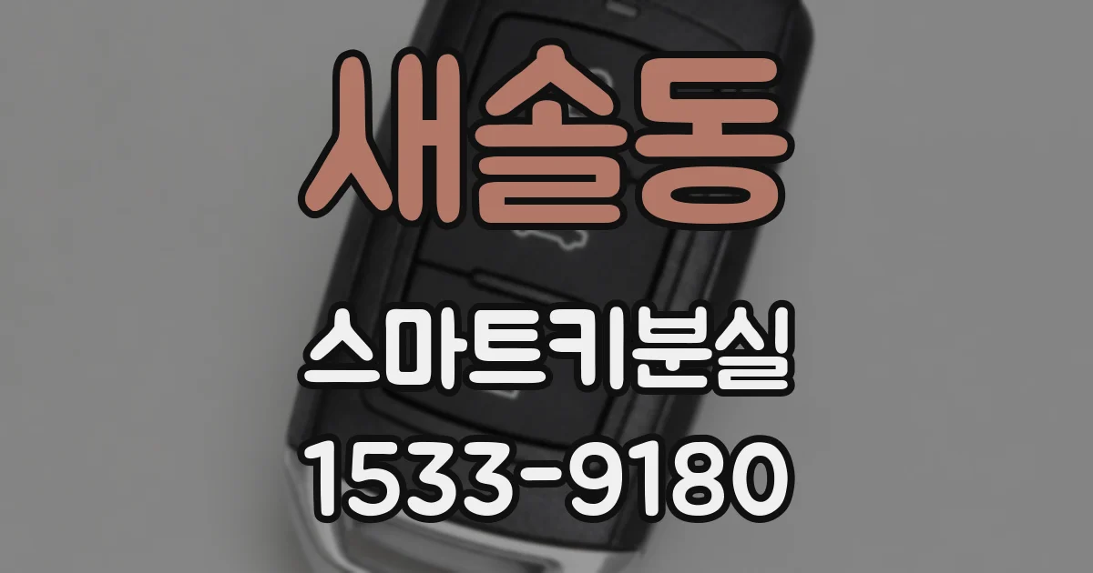 새솔동 스마트키분실