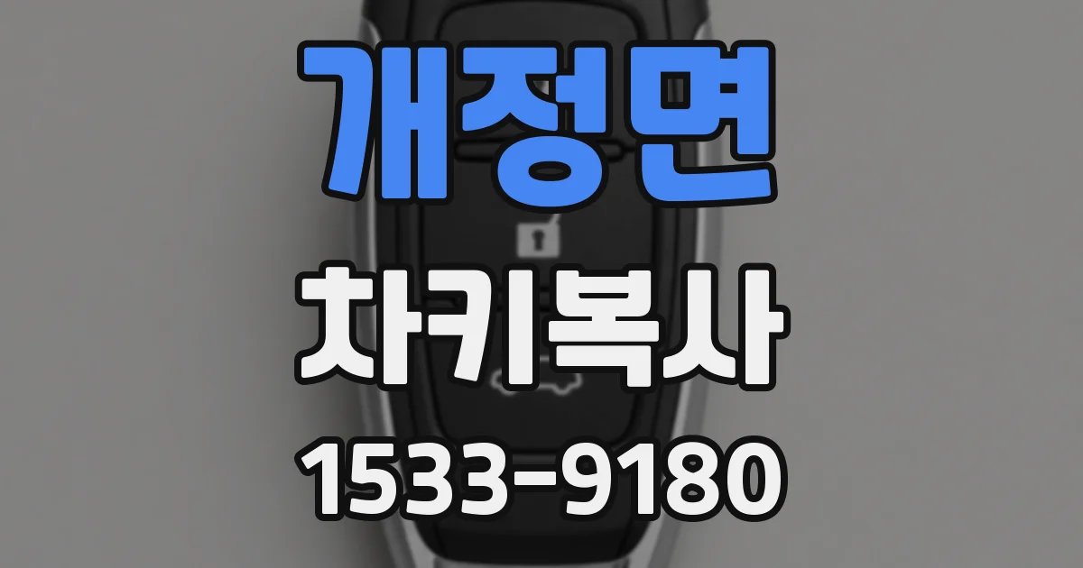 개정면 차키복사