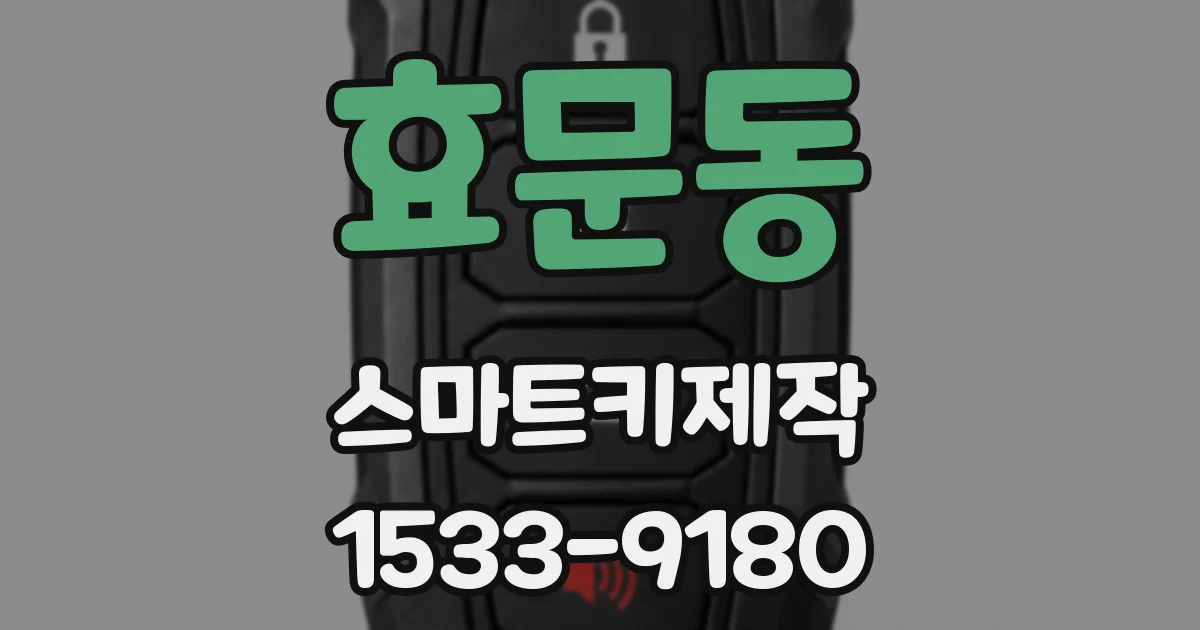 효문동 스마트키제작