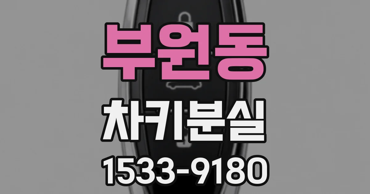 부원동 차키분실