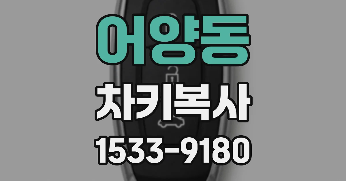 어양동 차키복사