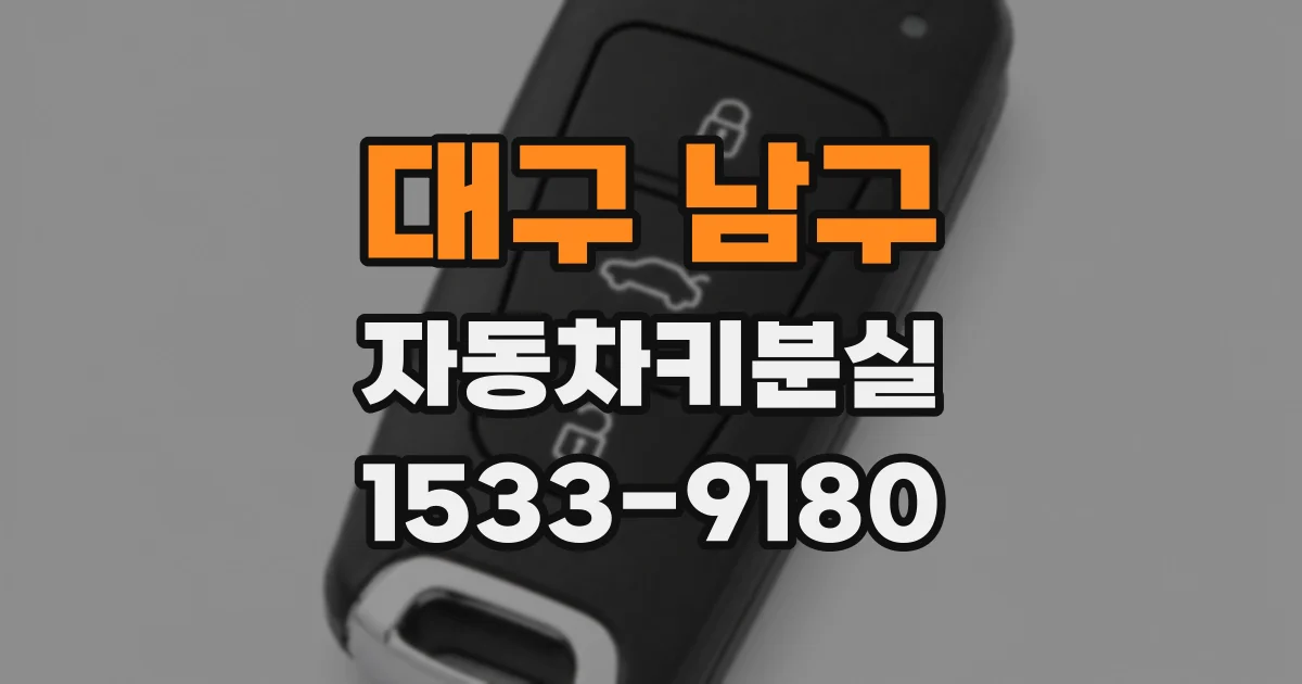 대구 남구 자동차키분실