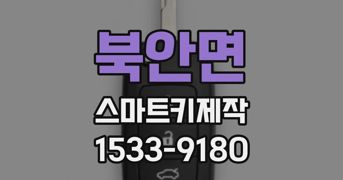 북안면 스마트키제작