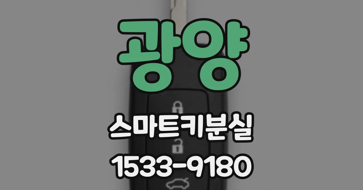 광양 스마트키분실
