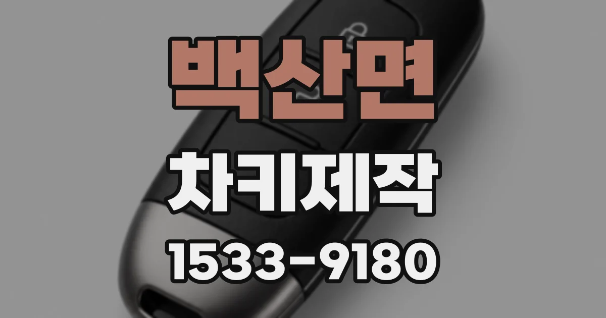 백산면 차키제작