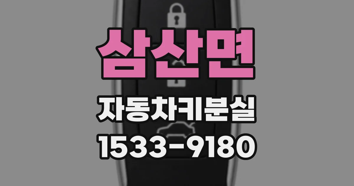 삼산면 자동차키분실