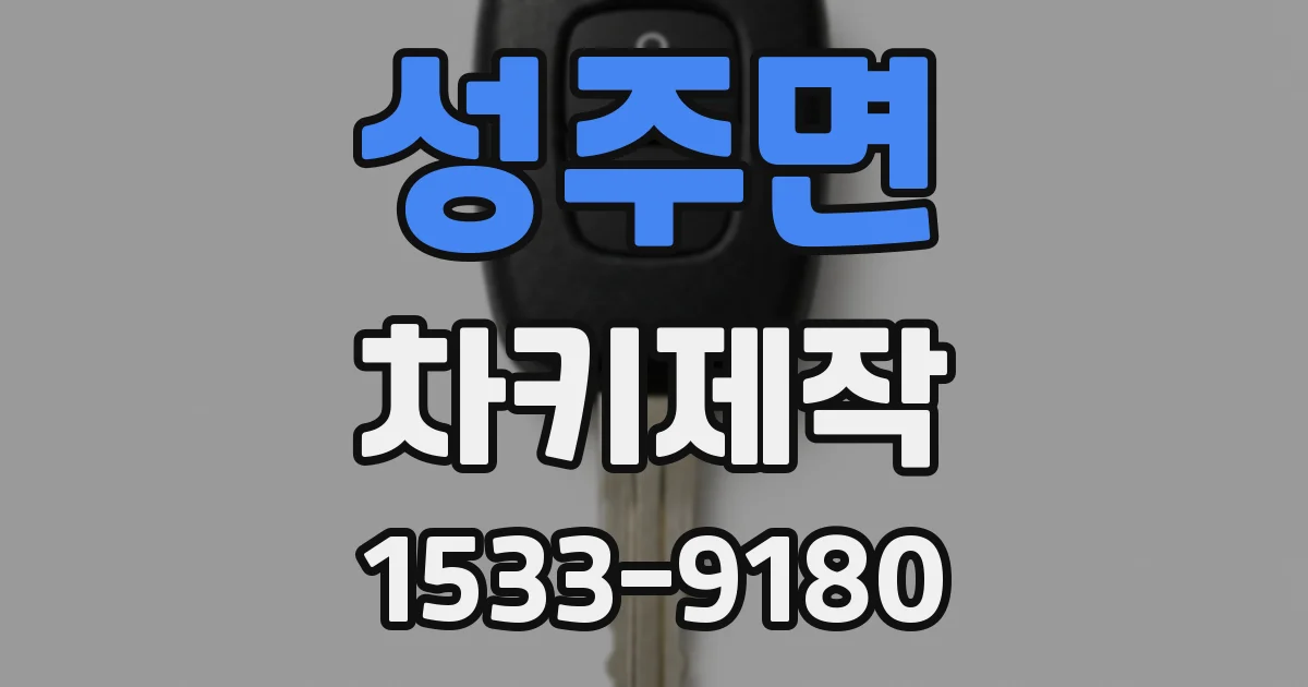 성주면 차키제작
