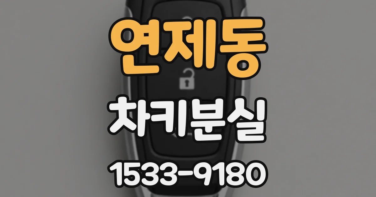 연제동 차키분실
