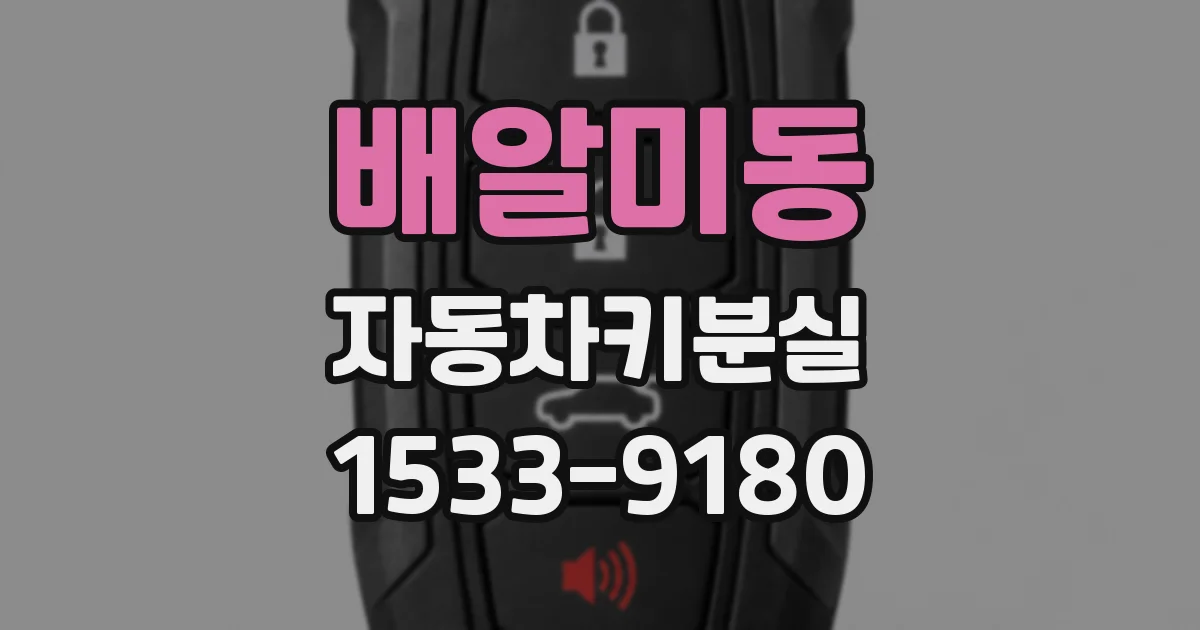 배알미동 자동차키분실